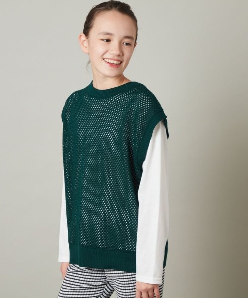 a.v.v(KID'S)(アー・ヴェ・ヴェキッズ)/[120－130]【2点セット/2WAY】バックボタンメッシュニットベストセット/img21