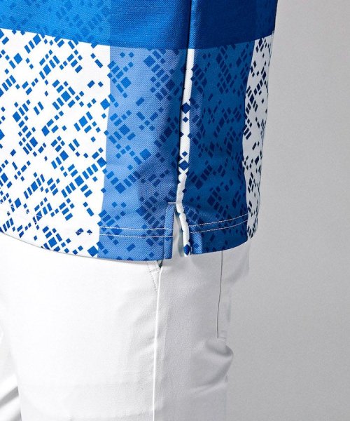 Munsingwear(マンシングウェア)/SUNSCREENパネルプリント半袖シャツ(UV CUT(UPF15)/吸汗速乾/遮熱/クーリング(効果)/吸放湿)【アウトレット/img09