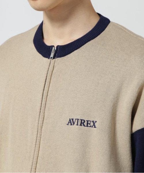 AVIREX(AVIREX)/《直営店限定》RIB LINE ZIP KNIT/ リブラインジップニット/img07