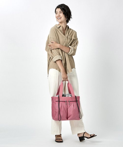 DRAWSTRING TOTEリップスティックピンクC DRAWSTRING