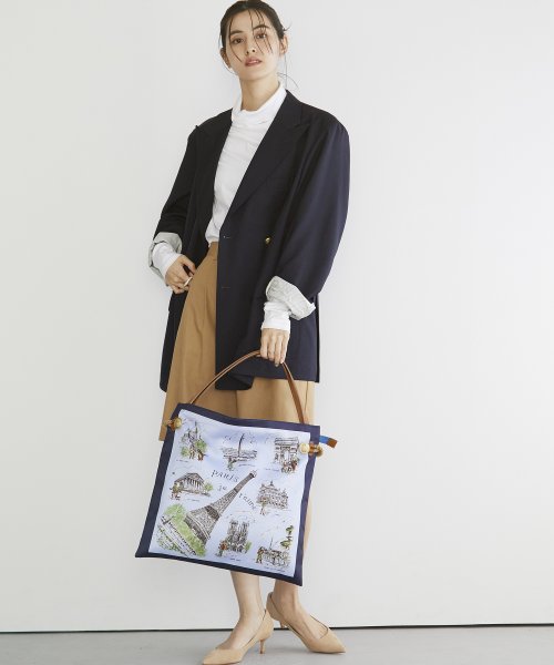 【TREASURE TOPKAPI】トレジャー トプカピ【アーカイブ】マイルドサテン スカーフ パネル柄 トートバッグ 2023 