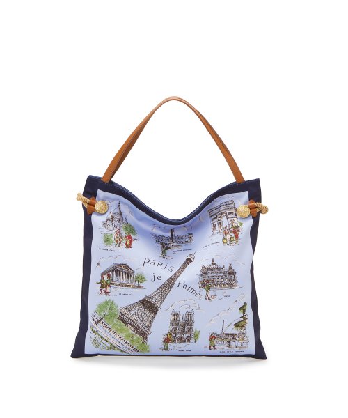 【TREASURE TOPKAPI】トレジャー トプカピ【アーカイブ】マイルドサテン スカーフ パネル柄 トートバッグ 2023 