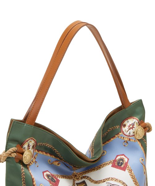 【TREASURE TOPKAPI】トレジャー トプカピ【アーカイブ】マイルドサテン スカーフ パネル柄 トートバッグ 2023 