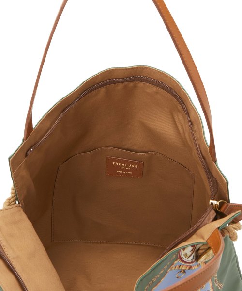 【TREASURE TOPKAPI】トレジャー トプカピ【アーカイブ】マイルドサテン スカーフ パネル柄 トートバッグ 2023 