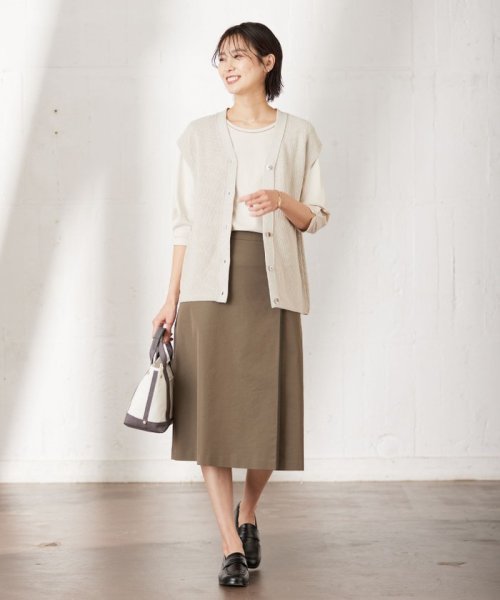 J.PRESS LADIES（LARGE SIZE）(J．プレス　レディス（大きいサイズ）)/【洗える】 シネコットン ニットジレ/img04