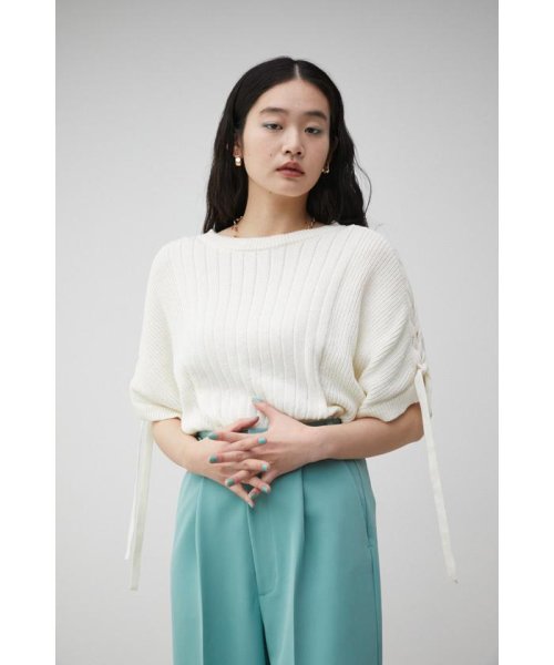 AZUL by moussy(アズールバイマウジー)/2WAY SHOULDER LACE－UP KNIT/img02