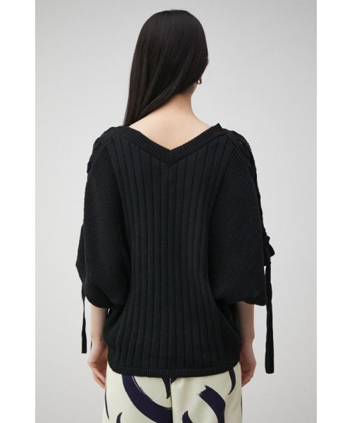 AZUL by moussy(アズールバイマウジー)/2WAY SHOULDER LACE－UP KNIT/img22