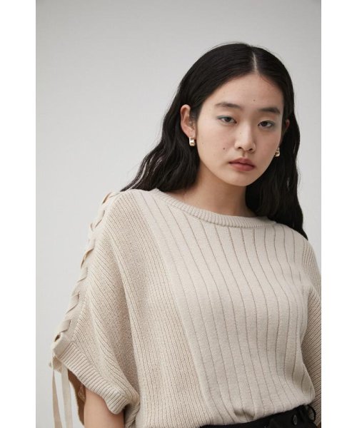 AZUL by moussy(アズールバイマウジー)/2WAY SHOULDER LACE－UP KNIT/img34