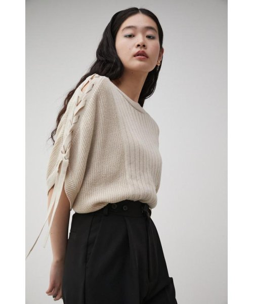 AZUL by moussy(アズールバイマウジー)/2WAY SHOULDER LACE－UP KNIT/img35