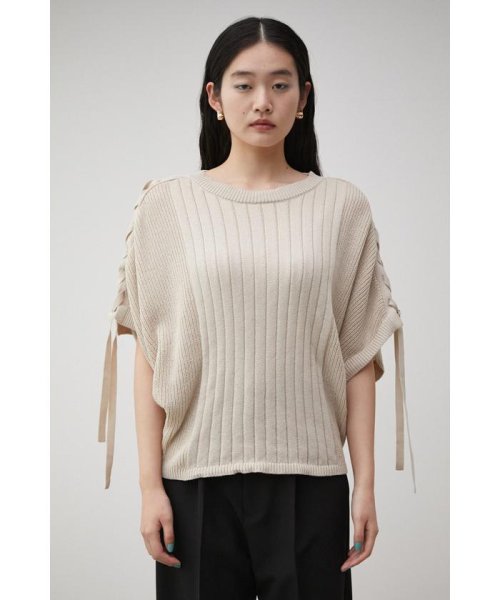 AZUL by moussy(アズールバイマウジー)/2WAY SHOULDER LACE－UP KNIT/img37