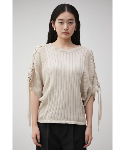 AZUL by moussy(アズールバイマウジー)/2WAY SHOULDER LACE－UP KNIT/img43