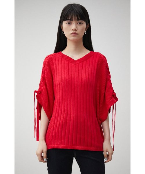 AZUL by moussy(アズールバイマウジー)/2WAY SHOULDER LACE－UP KNIT/img48