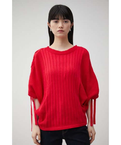 AZUL by moussy(アズールバイマウジー)/2WAY SHOULDER LACE－UP KNIT/img54