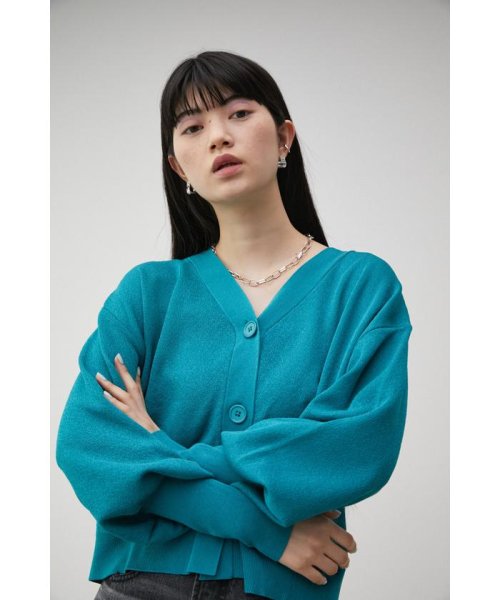 AZUL by moussy(アズールバイマウジー)/PUFF SLEEVE SHORT CARDIGAN/img19