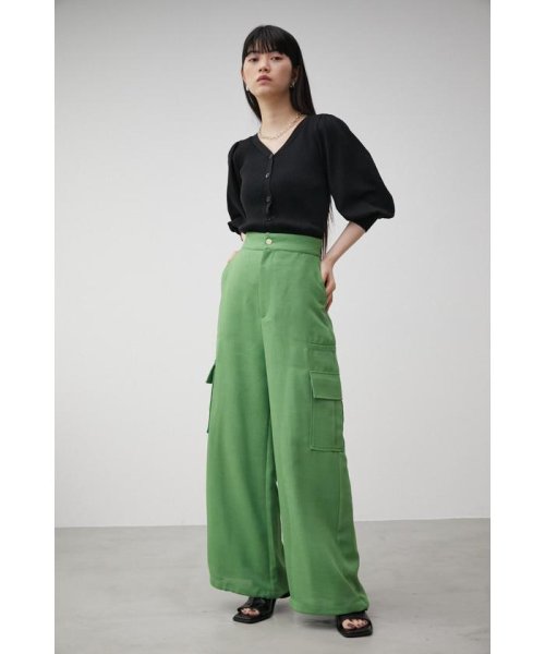 AZUL by moussy(アズールバイマウジー)/MESH LIKE WIDE PANTS/img15