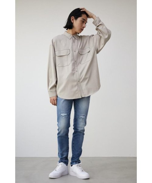 AZUL by moussy(アズールバイマウジー)/OUTLINE STITCH SHIRT/img11