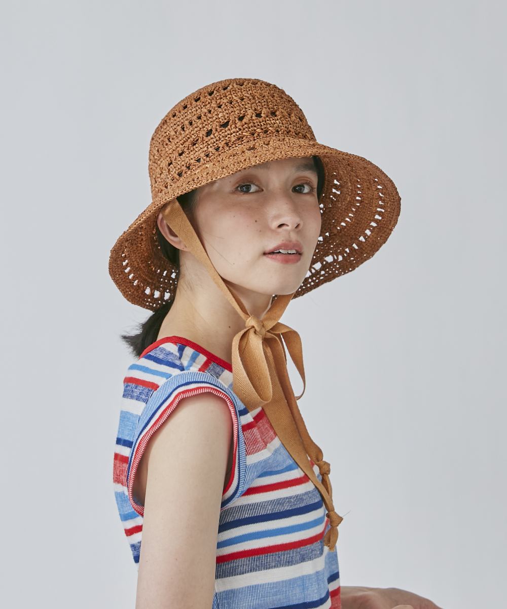 セール】OVERRIDE RAFFIA CROCHET SUN HAT(505149239) | OVERRIDE