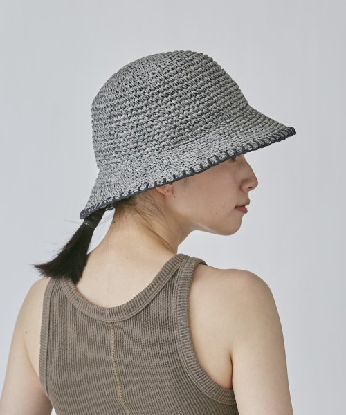 OVERRIDE(OVERRIDE)/OVERRIDE  PAPER CROCHET BUCKET HAT/img06