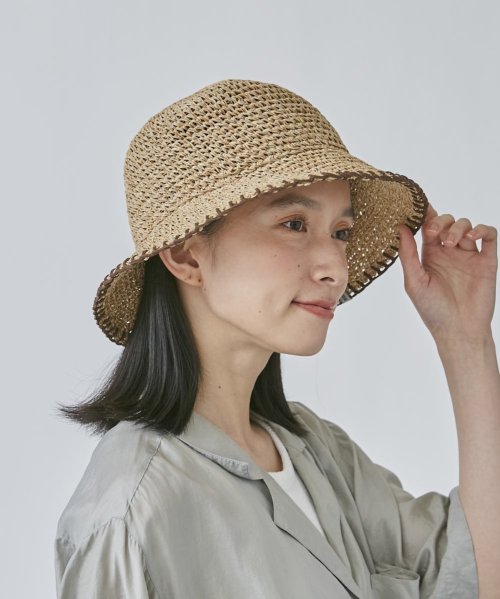 OVERRIDE(OVERRIDE)/OVERRIDE  PAPER CROCHET BUCKET HAT/img12