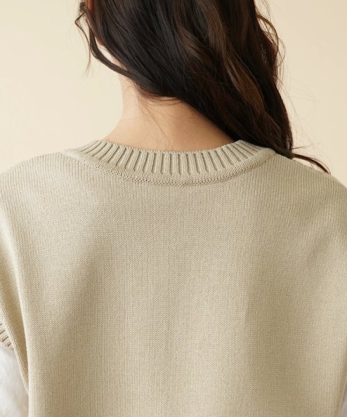 Vネックニットベスト 