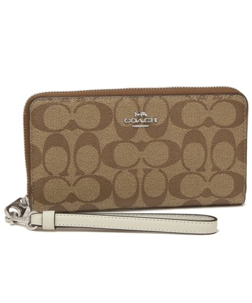 COACH(コーチ)/コーチ アウトレット 長財布 シグネチャー ベージュ グリーン レディース COACH FC4452 SVV7Q/img01