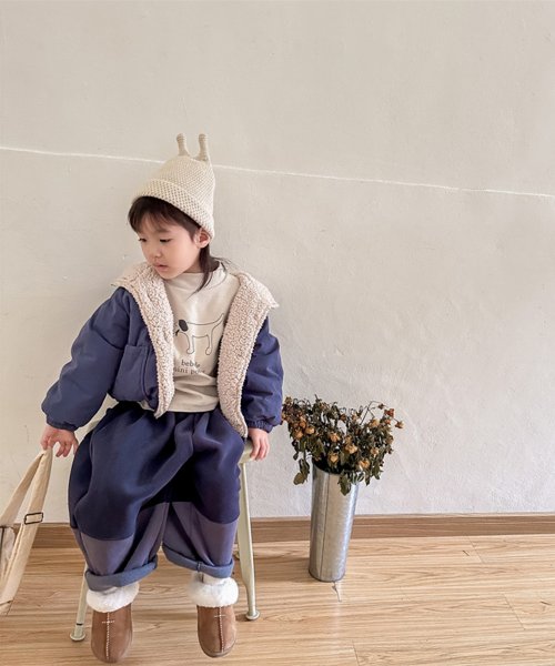 aimoha(aimoha（アイモハ）)/【aimoha－KIDS－】韓国子供服　暖かいボア裏地中綿ジャケット/img17