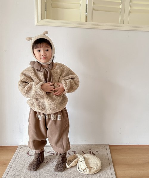 aimoha(aimoha（アイモハ）)/【aimoha－KIDS－】韓国子供服　個性的な英字プリント裏フリーススウェットパンツ/img08