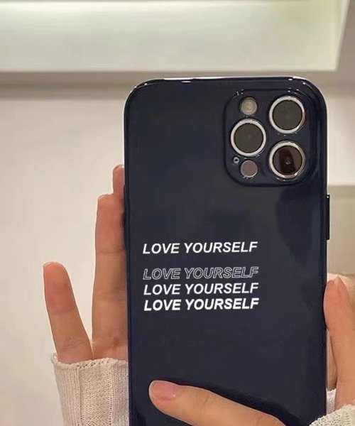 shopnikoniko(ショップにこにこ)/LOVE YOURSELF スマホケース ma 【即納】 アイフォン スマホ カバー ケース iPhoneケース iPhone13 iPhone14 TPU ソ/img03