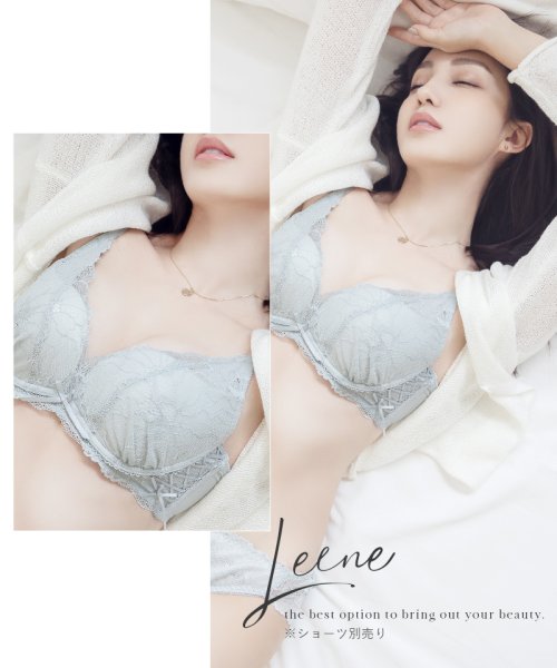 tu-hacci(ツーハッチ)/Leene ピオニーレースカシュクールブラ【グラマーサイズ】【ブラ単品】下着 ブラジャー 脇高 補正ブラ 自胸で谷間 L字 ワイヤー 痛くない/img04