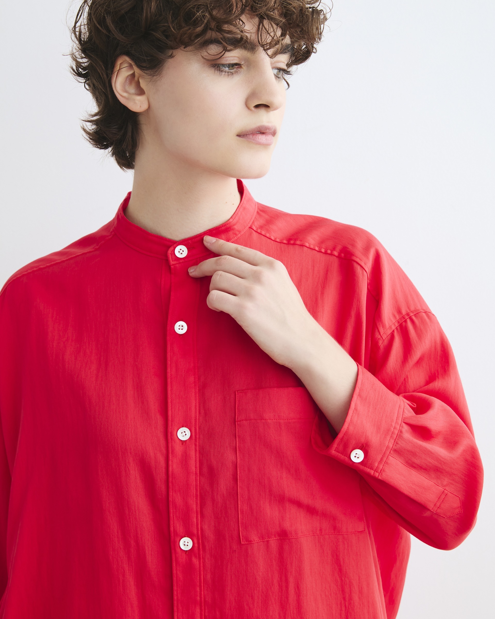 BACK GATHRED NOCOLLAR SHIRT(505209199) | トラディショナル ウェザー