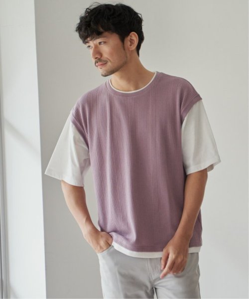 ikka(イッカ)/5分袖フェイクベストTシャツ/img10