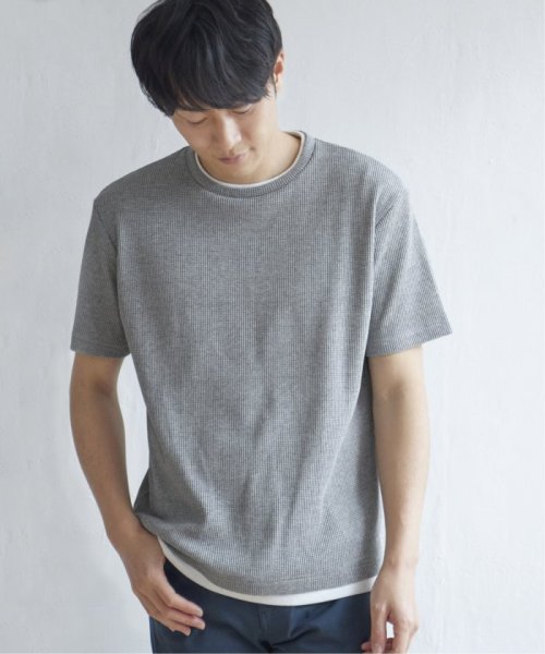 ikka(イッカ)/メランジワッフルフェイクTシャツ/img09