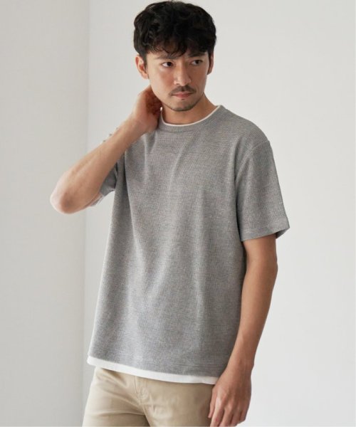 ikka(イッカ)/メランジワッフルフェイクTシャツ/img12