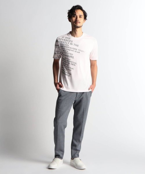 NICOLE CLUB FOR MEN(ニコルクラブフォーメン)/【23年モデル WEB限定再販売】<br>ロゴプリント半袖Tシャツ/img01