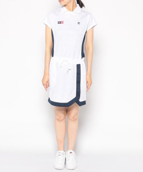 FILA GOLF(フィラゴルフ（レディース）)/【ゴルフ】ECOジャガード FILAロゴ スキッパーワンピース/img33