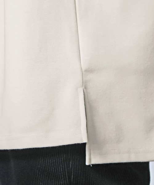 LUXSTYLE(ラグスタイル)/モックネックロゴ刺繍ポンチロンT/ロンT メンズ 長袖Tシャツ モックネック ロゴ 刺繍 ビッグシルエット/img11