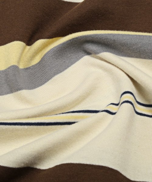 LUXSTYLE(ラグスタイル)/マルチボーダーラガーシャツ/ラガーシャツ メンズ 長袖 マルチボーダー ロゴ 刺繍 ビッグシルエット/img19