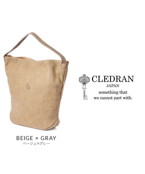 CLEDRAN(クレドラン)/クレドラン トートバッグ ショルダーバッグ レディース 肩掛け 大きめ 大容量 帆布 軽量 日本製 薄型 スリム CLEDRAN ガレ CL3095/img03