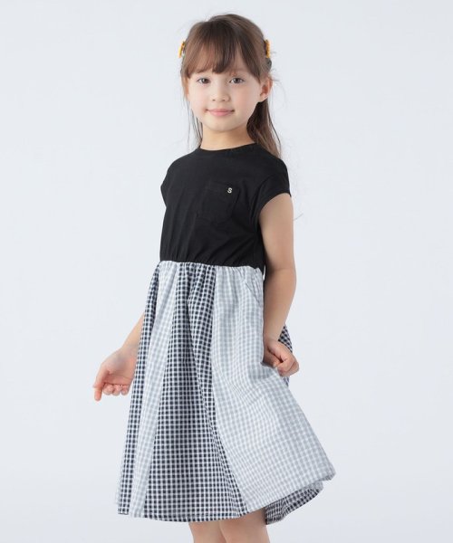 SHIPS KIDS(シップスキッズ)/SHIPS KIDS:100～130cm / パネル チェック/ストライプ ワンピース/img06