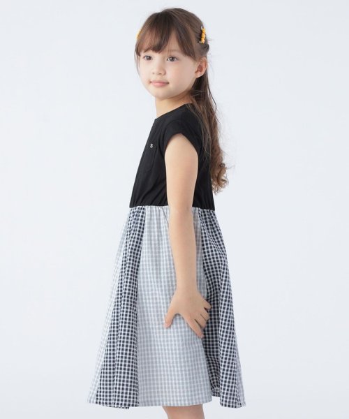 SHIPS KIDS(シップスキッズ)/SHIPS KIDS:100～130cm / パネル チェック/ストライプ ワンピース/img08