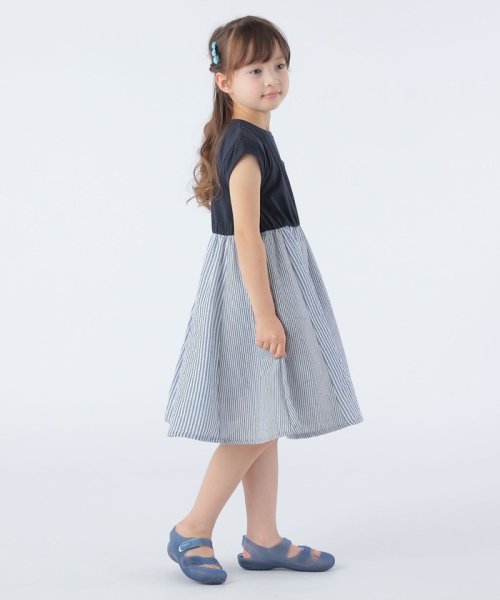 SHIPS KIDS(シップスキッズ)/SHIPS KIDS:100～130cm / パネル チェック/ストライプ ワンピース/img19