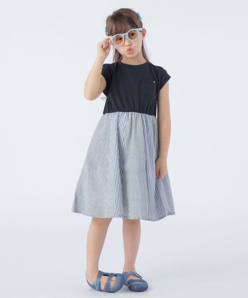 SHIPS KIDS(シップスキッズ)/SHIPS KIDS:100～130cm / パネル チェック/ストライプ ワンピース/img22