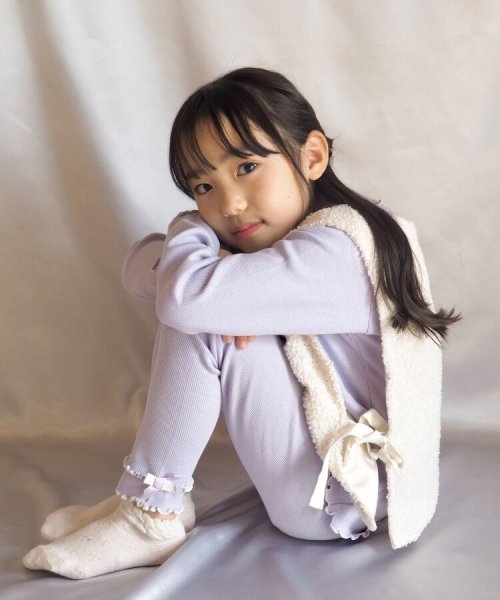 SHOO・LA・RUE(Kids) (シューラルーキッズ)/【110－140cm】リブメロウ10分丈レギンス/img07