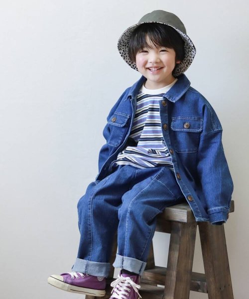 SHOO・LA・RUE(Kids) (シューラルーキッズ)/【110－140cm】軽量デニムバックプリントオーバーシャツ/img12