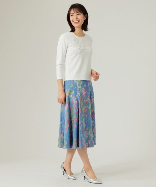 TO BE CHIC(L SIZE)(トゥービーシック Lサイズ)/【L】レーヨンナイロンストレッチビジュー ニットプルオーバー/img02