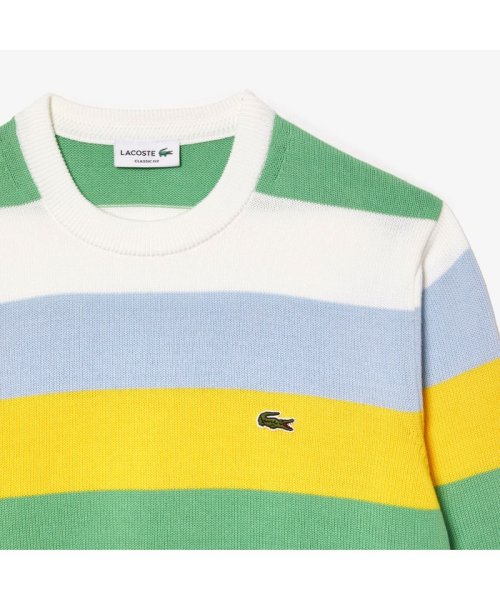 LACOSTE Mens(ラコステ　メンズ)/ボーダーオーガニックコットンニットセーター/img12