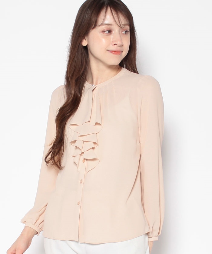 ANAYI】ジョーゼットラッフルボウタイ ブラウス ブラウス リボン