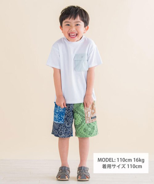 Noeil aime BeBe(ノイユ　エーム　べべ)/胸ポケットバックプリントTシャツ (80~130cm)/img01