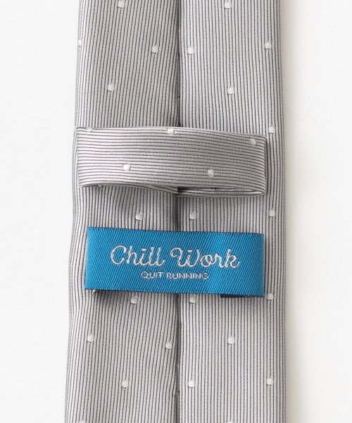 ZIP FIVE(ジップファイブ)/CHILLWORK by Quit Running テニスデザインナロータイ 刺繍ネクタイ 洗えるイージーケア/img02