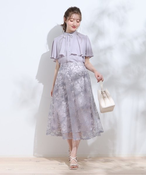 Couture Brooch(クチュールブローチ)/【新色追加！】チュール刺繍フレアスカート/img02